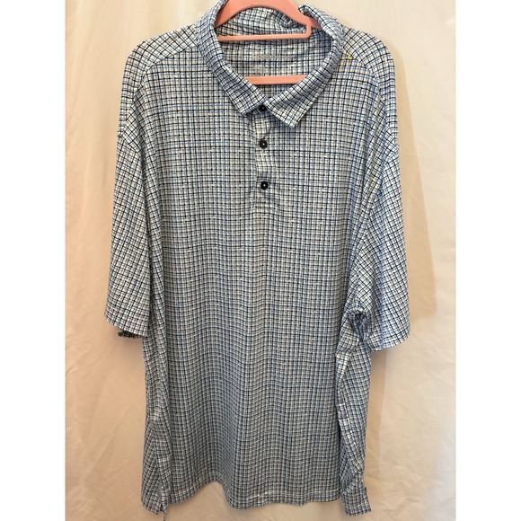 Reebok Other - Reebok Polo Shirt Men's 3XL Black‎ Blue White Athletic Fit Golf Tennis Gym